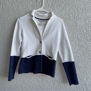 Banana Republic Women's Blazer, Size S, White/Navy